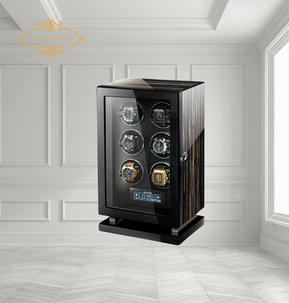 Luxury "Signature" Automatic Winder Box with Biometric Security