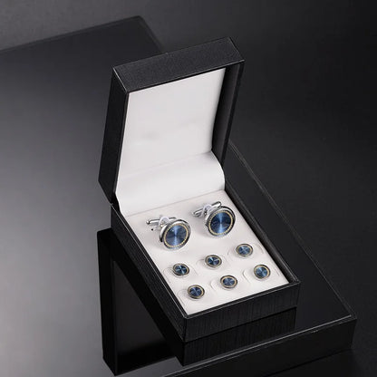 Cufflinks and Tuxedo Buttons Box Set - 14 Colors