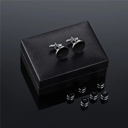 Cufflinks and Tuxedo Buttons Box Set - 14 Colors