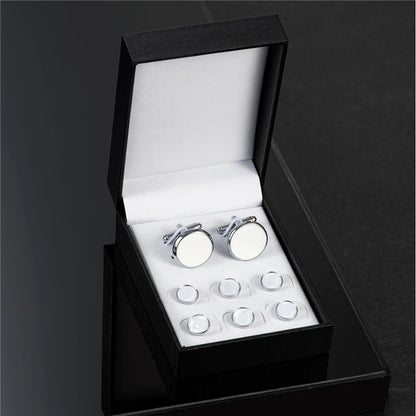 Cufflinks and Tuxedo Buttons Box Set - 14 Colors