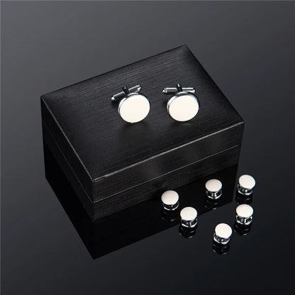 Cufflinks and Tuxedo Buttons Box Set - 14 Colors