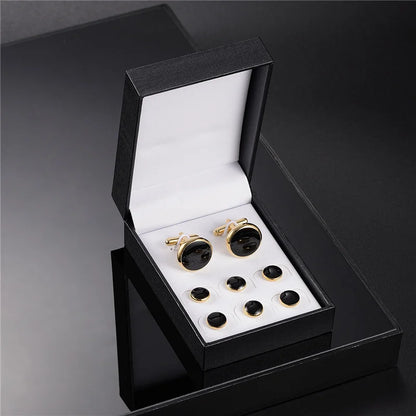 Cufflinks and Tuxedo Buttons Box Set - 14 Colors