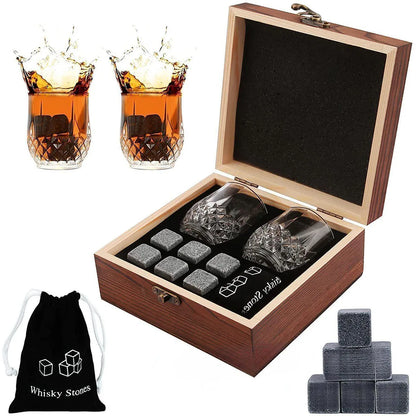 Le Coffret en Bois avec Verres à Whisky