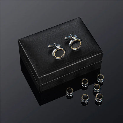 Cufflinks and Tuxedo Buttons Box Set - 14 Colors