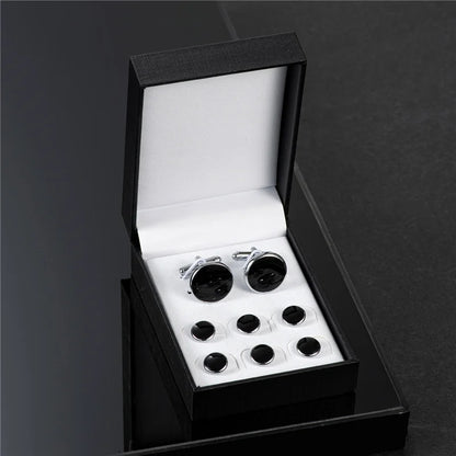 Cufflinks and Tuxedo Buttons Box Set - 14 Colors