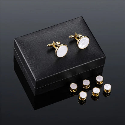 Cufflinks and Tuxedo Buttons Box Set - 14 Colors